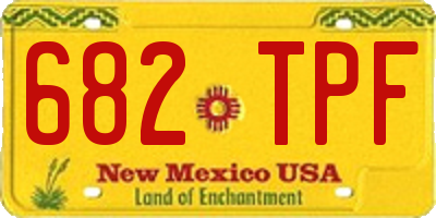 NM license plate 682TPF