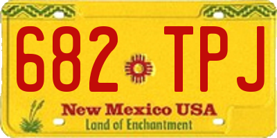 NM license plate 682TPJ