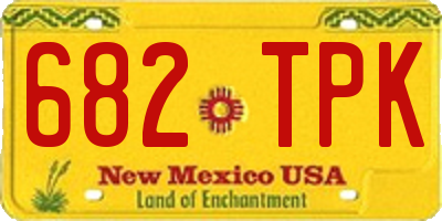 NM license plate 682TPK