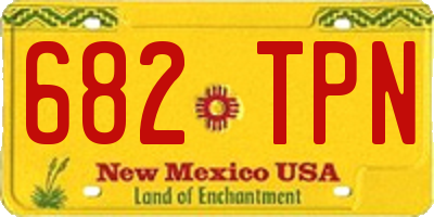 NM license plate 682TPN