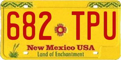 NM license plate 682TPU