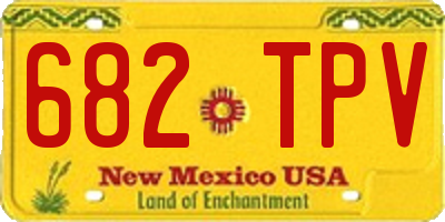 NM license plate 682TPV