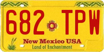 NM license plate 682TPW