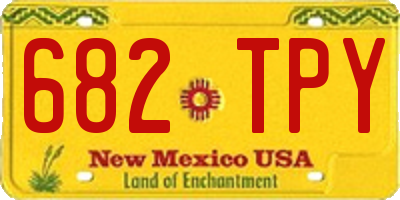 NM license plate 682TPY