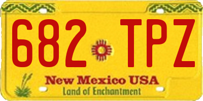 NM license plate 682TPZ