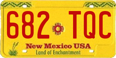 NM license plate 682TQC