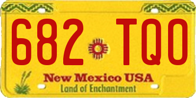 NM license plate 682TQO