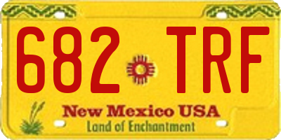 NM license plate 682TRF