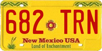 NM license plate 682TRN