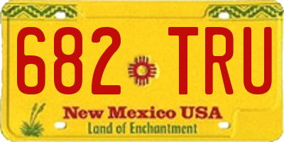 NM license plate 682TRU