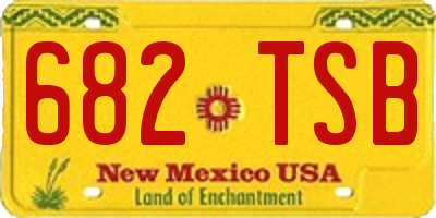 NM license plate 682TSB