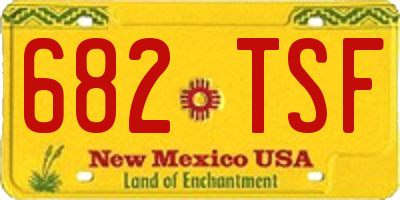 NM license plate 682TSF