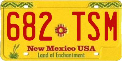 NM license plate 682TSM