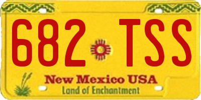 NM license plate 682TSS