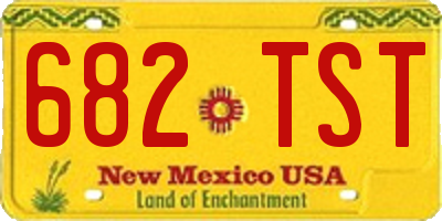 NM license plate 682TST