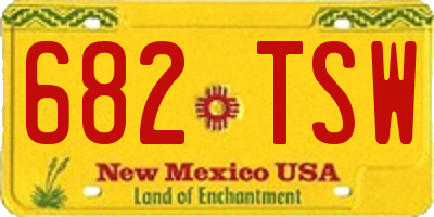 NM license plate 682TSW