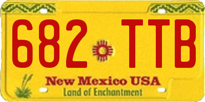 NM license plate 682TTB