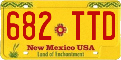 NM license plate 682TTD