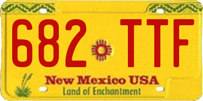 NM license plate 682TTF