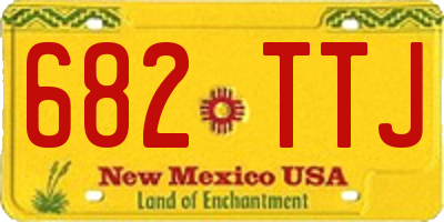 NM license plate 682TTJ