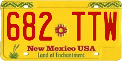 NM license plate 682TTW