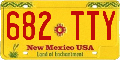 NM license plate 682TTY