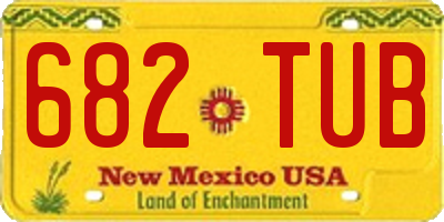 NM license plate 682TUB