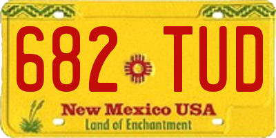 NM license plate 682TUD