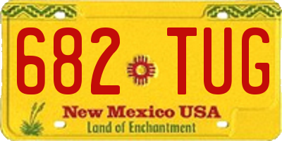 NM license plate 682TUG