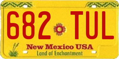 NM license plate 682TUL