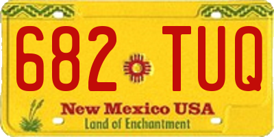 NM license plate 682TUQ