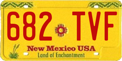 NM license plate 682TVF