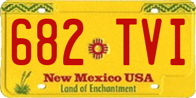 NM license plate 682TVI