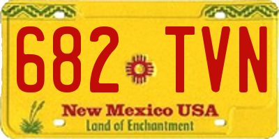 NM license plate 682TVN