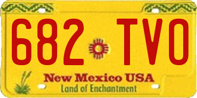 NM license plate 682TVO