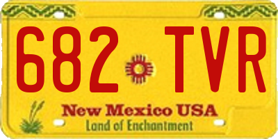 NM license plate 682TVR