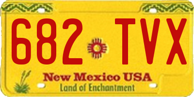 NM license plate 682TVX