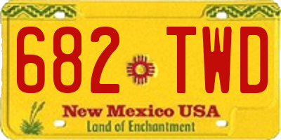 NM license plate 682TWD