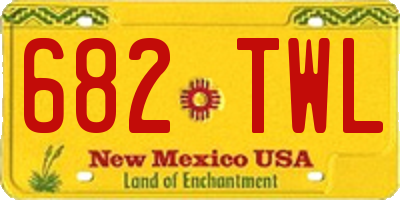 NM license plate 682TWL