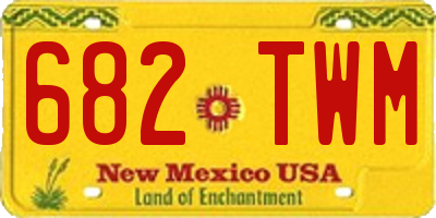 NM license plate 682TWM