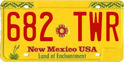 NM license plate 682TWR