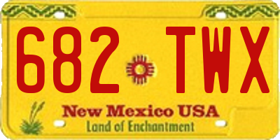 NM license plate 682TWX