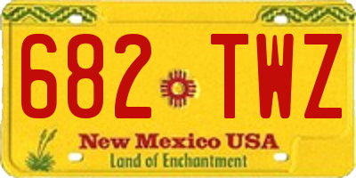 NM license plate 682TWZ