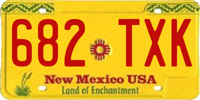 NM license plate 682TXK