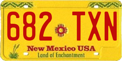 NM license plate 682TXN