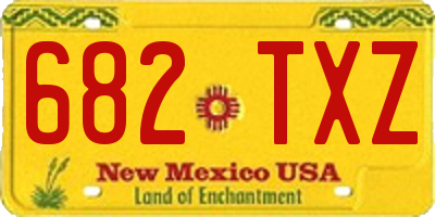 NM license plate 682TXZ