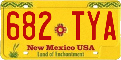 NM license plate 682TYA
