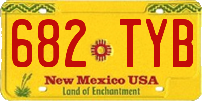 NM license plate 682TYB