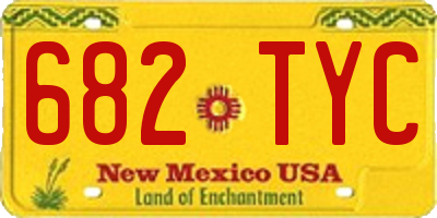 NM license plate 682TYC