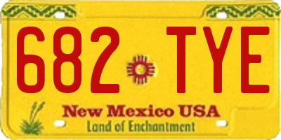 NM license plate 682TYE